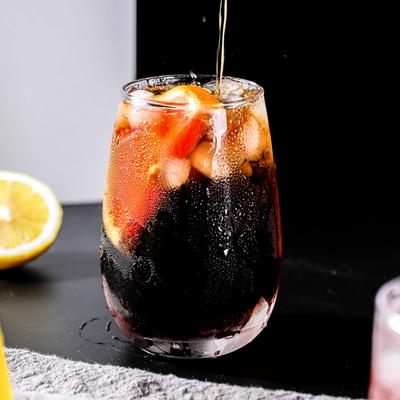 375ml Transparent Household Wine Glass Coffee Milk Tea Mugs Creative Japanese Style Lemon Tea Cup Drinkware Mojito Cocktail Cups