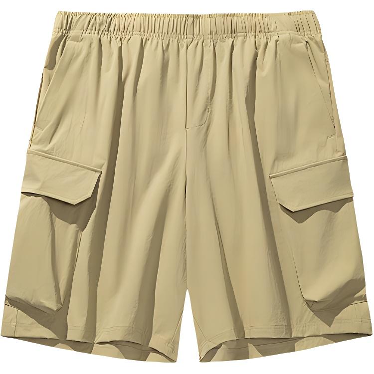 Anta Casual Simple Solid Color Lace-Up Loose Sports Shorts Men shorts Rock-Tea-Brown 152527533-2