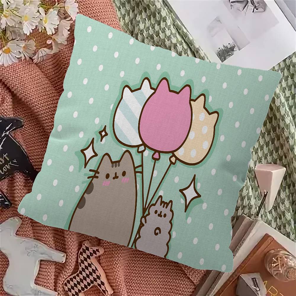Милая наволочка для подушки с кошкой P-Pusheen, подарок, наволочка для подушки, декор для спальни, дома, дивана, кресла, сиденья, наволочка 12x12Inch