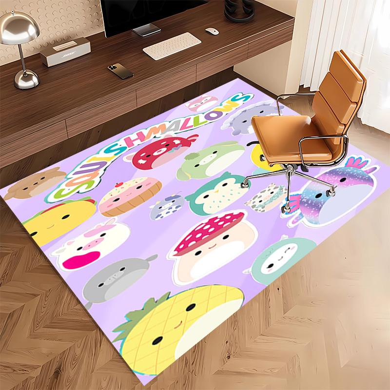 squishmallows Print Area Rug - Soft,Washable Non-Slip Indoor Mat,Living Room,Home Office Decorative Rug