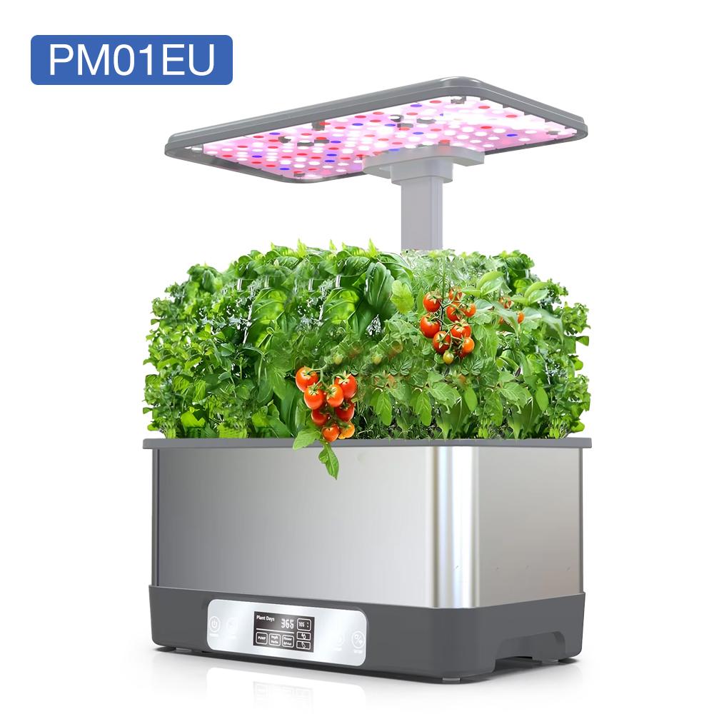 

WIFI Stainless Steel 8-Hole Hydroponics Growing System Kit 8 Pods Herbs Soilless Planting Gardening Box with LED Grow Lights