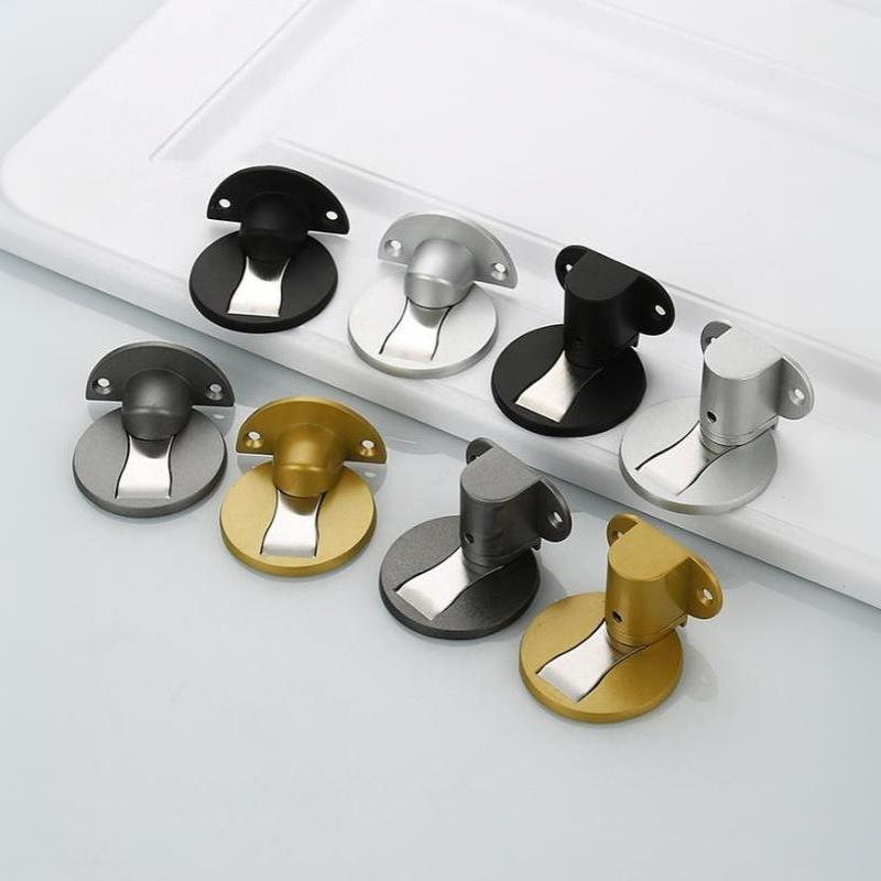 Adjustable Punch-free Magnetic Door Stopper Windproof Door Holder Safety Anti-collision for Kids Room Home Use