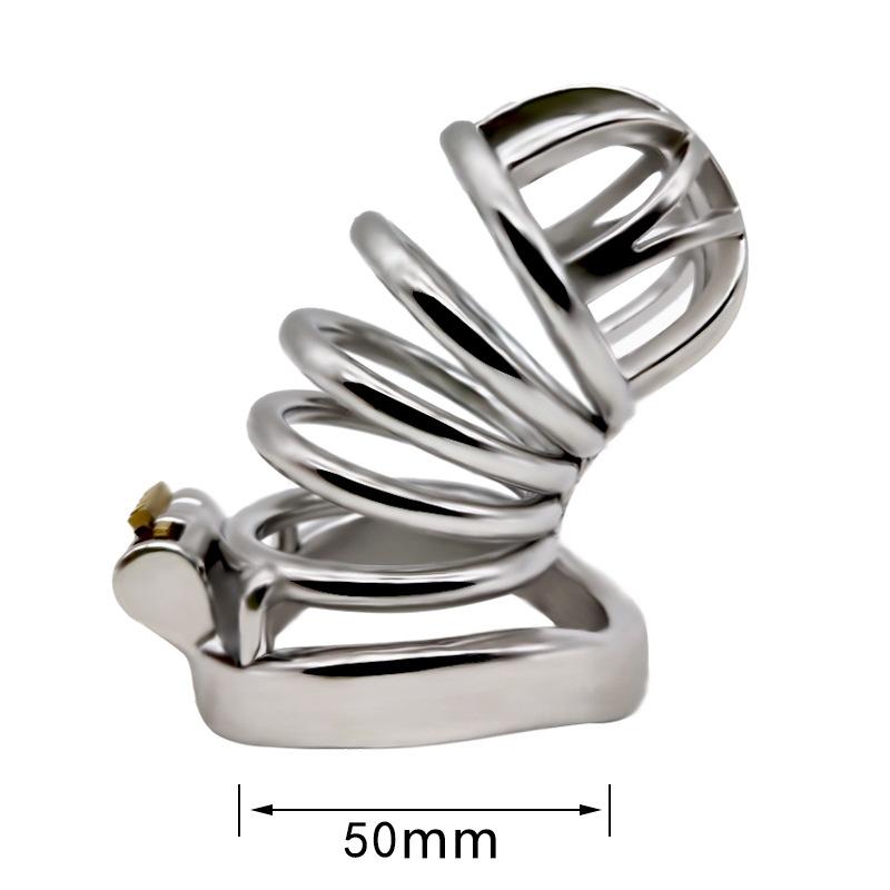 CB Lock for Men Stainless Steel Penis Cage Adult Sex Toy Cock Cage Cockring BDSM  Slave Fetish Scrotum Urethral Chastity