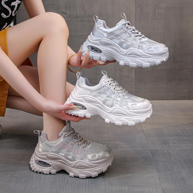 Small muffin mesh breathable women's shoes summer new fashionable versatile air cushion casual women's shoes
