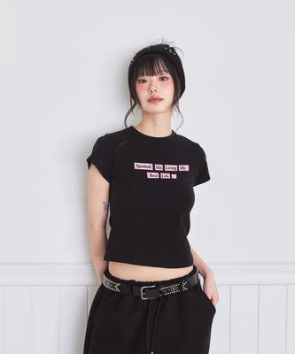 PAGESIISII Best Life Print Slim Fit Short Sleeve T-Shirt Black