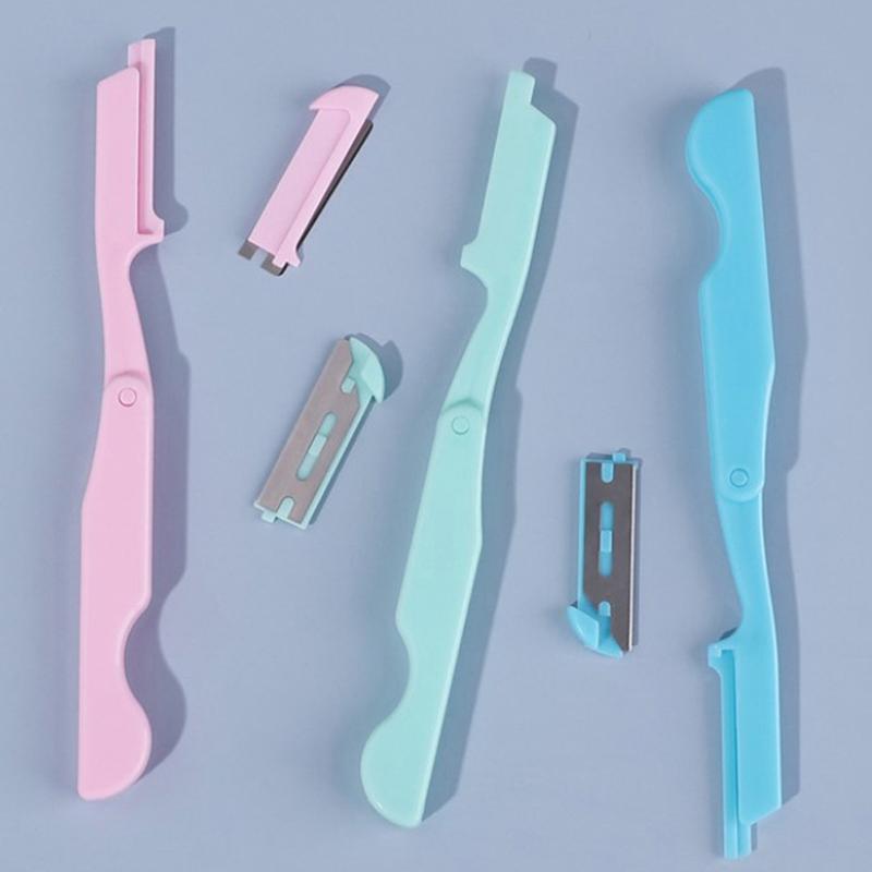 

3 шт. Лезвия для триммера для лица и бровей, бритва, складной шейпер, бритва для придания формы, средство для удаления волос для женщин, инструменты для красоты