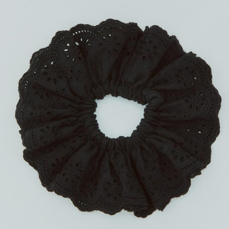 RMRN [greenleaf] Lace Punching Scrunchie_2 Colors
