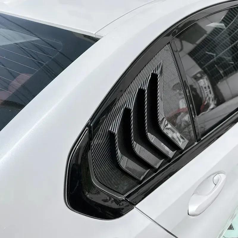 For BMW 3 Series G20 320i 325i 330i - Car Rear Louver Window Side Shutter Cover Trim Sticker Vent Scoop ABS Carbon Fiber