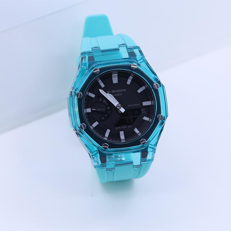 Casio Customized Watch Modified Series 200 Meters Waterproof Electronic Movement Silicone Strap Same Style for Men and W GA-2100-1APR