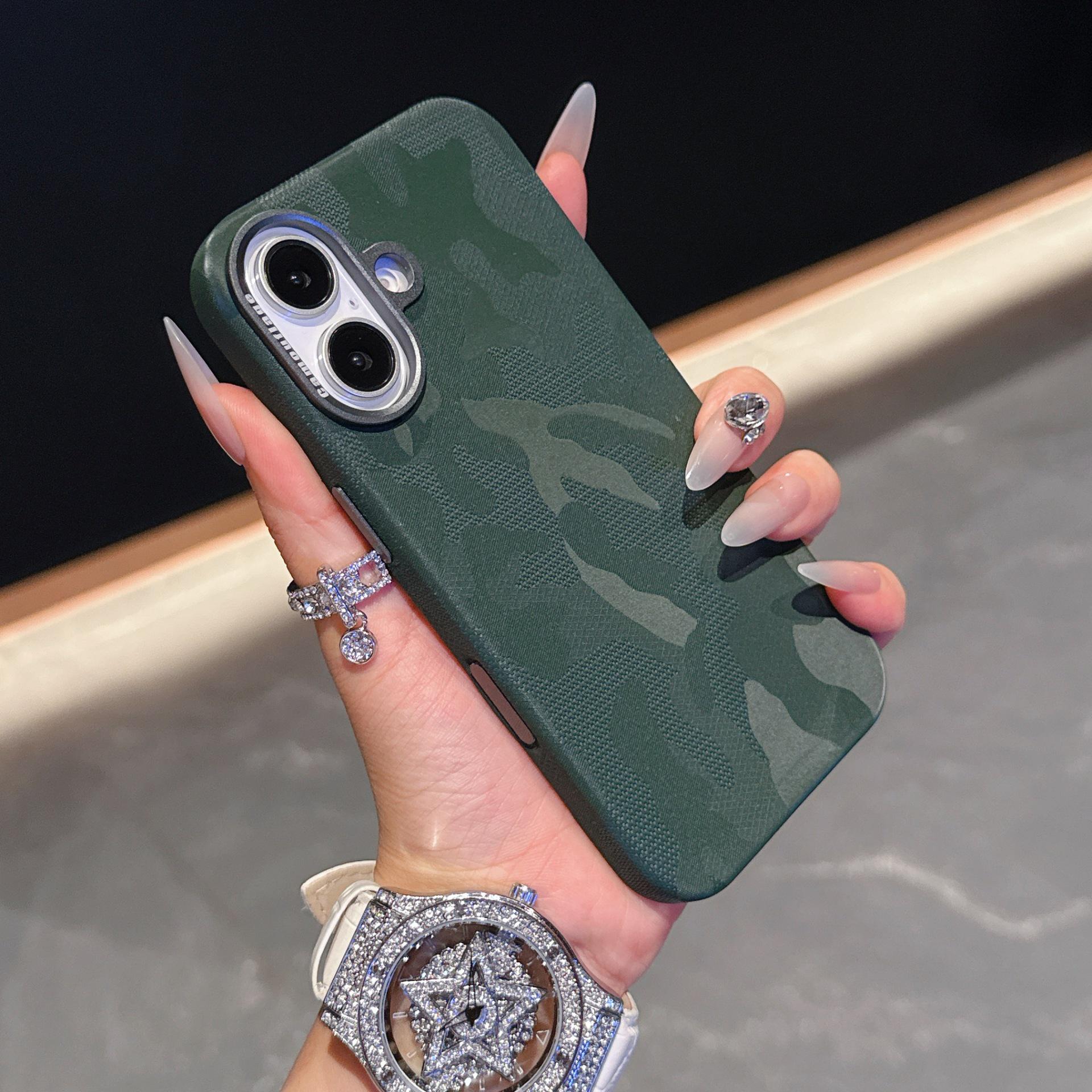 

iPhone 16 Pro Max Camouflage Case: Metal Lens, Electro-fused Buttons, Full Coverage Pro