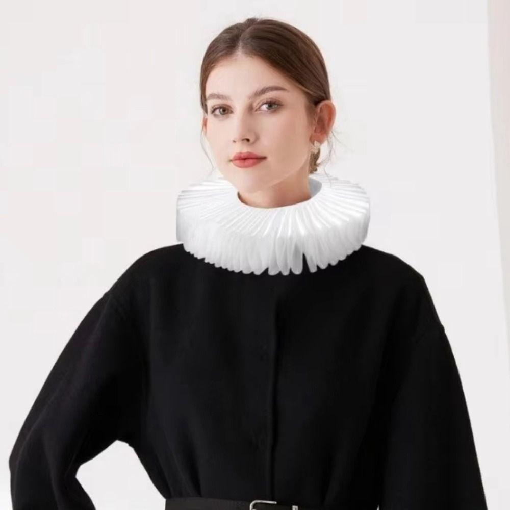 Abnehmbarer Renaissance-Falschkragen Eleganter Retro-Rüschenkragen Cosplay