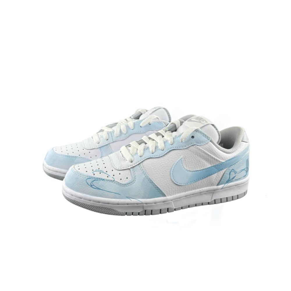 Nike Big Vast Water Wave Pu Low Top Skateboard Shoes Unisex Blue 355152-106(Team239-)