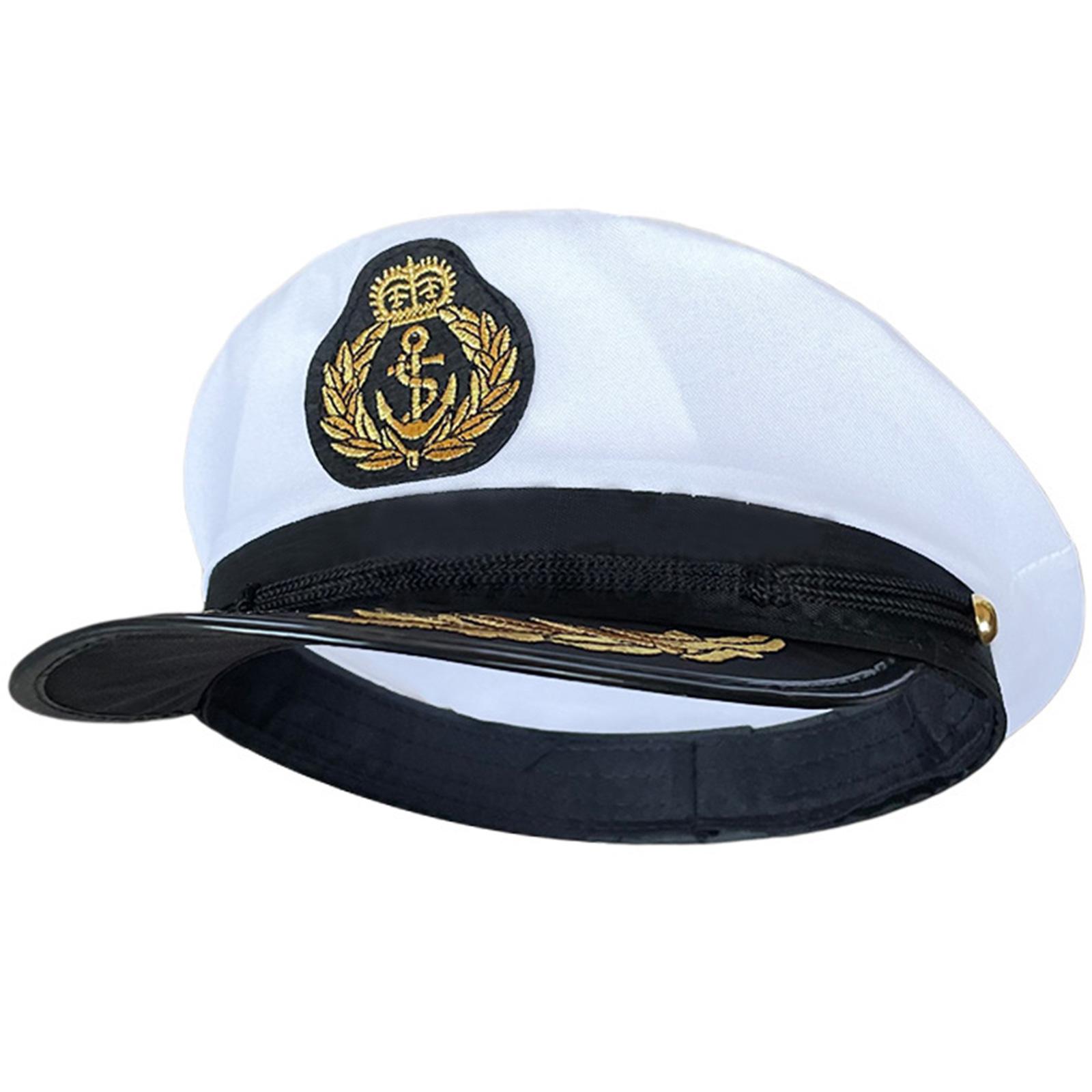 

Men Militaries Captain Hat Aviation Party Sailors Hat Sunscreen Temperament for Photography Enthusiasts белый