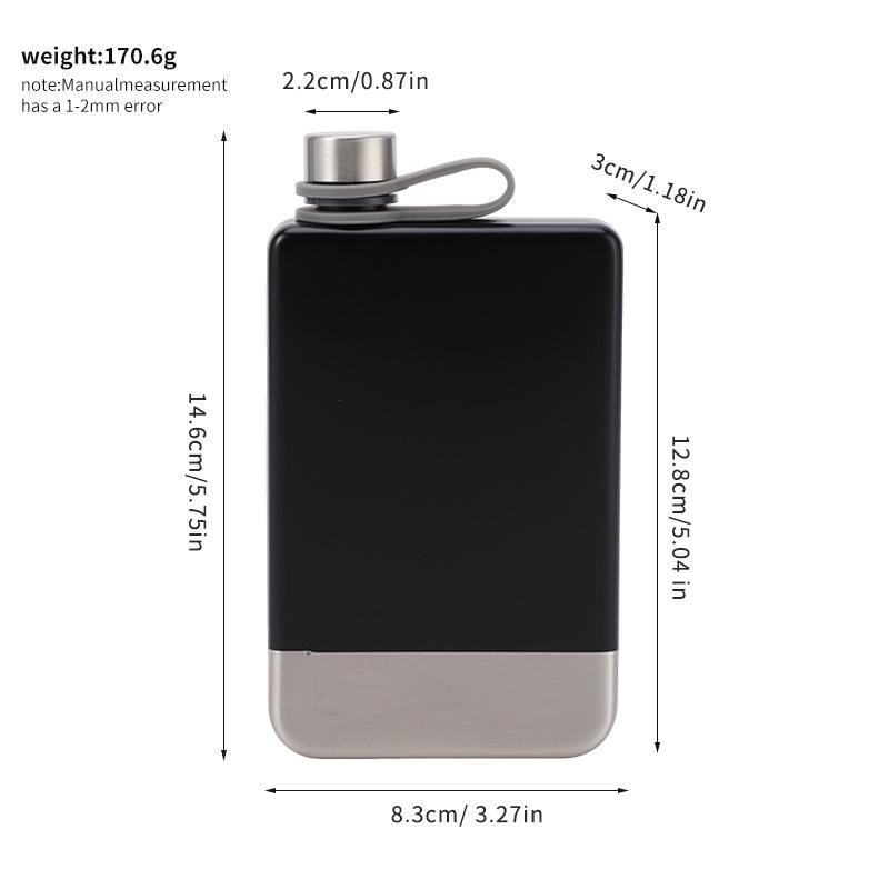 9 Oz Painted 304 Stainless Steel Camping Hip Flask - Portable & Durable