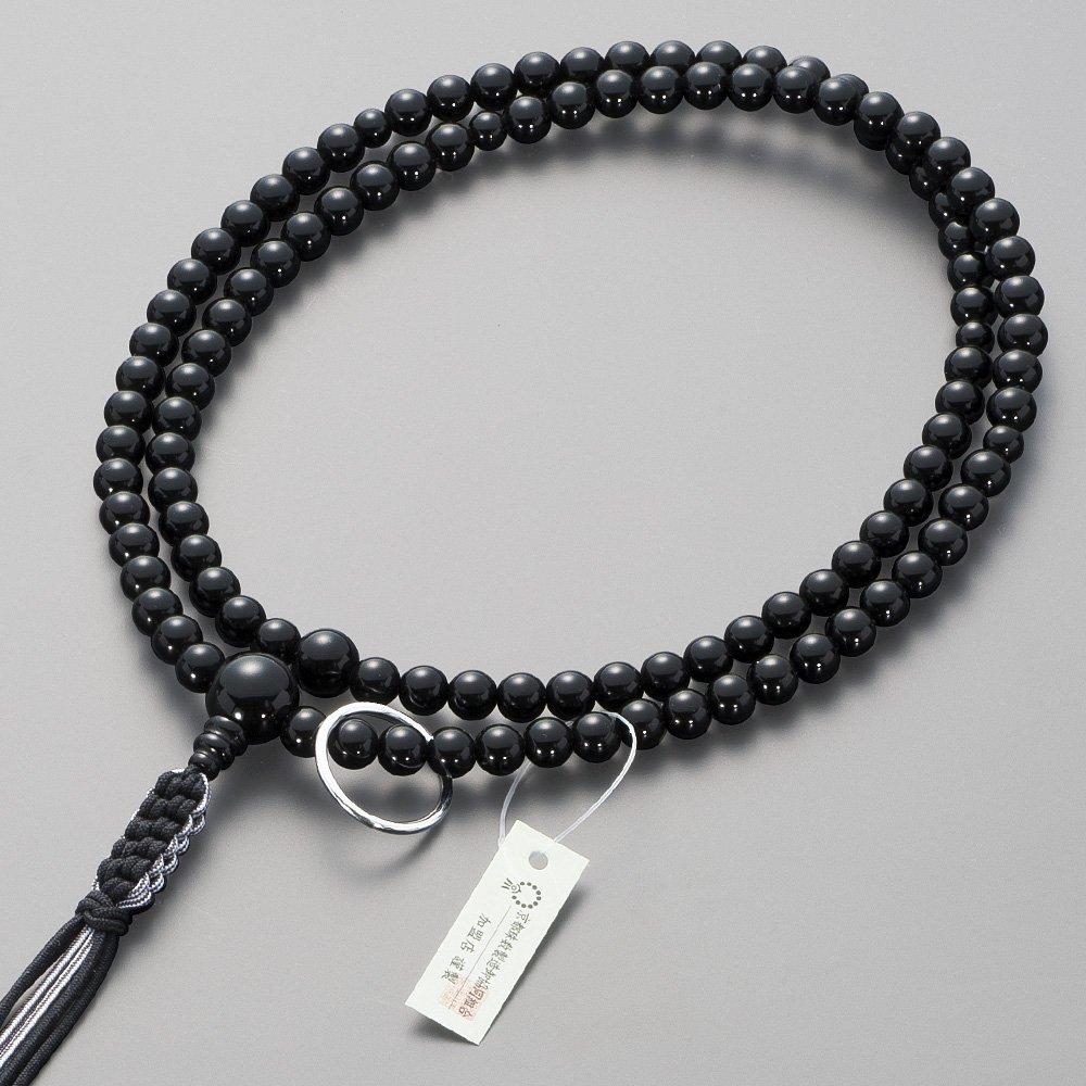 Buddhist Altar Shop Takita Shoten Prayer Beads Soto Sect Authentic Rosary Beads Black Onyx Shaku 2 Pure Silk String Tassels Kyoto Prayer Real Prayer