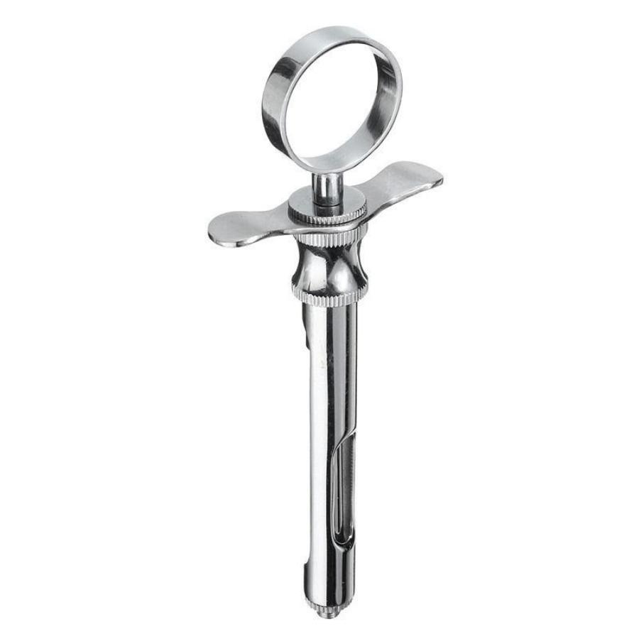 1PCS Stainless Steel Silver Dental Aspirating Syringe Dentist Surgical Instruments 1.8ML With Head