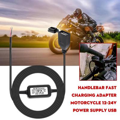 Motorcycle Handlebar Fast Charging Adapter Motorcycle A Cover With 12-24v Socket Usb Power Dust Supply P4a7