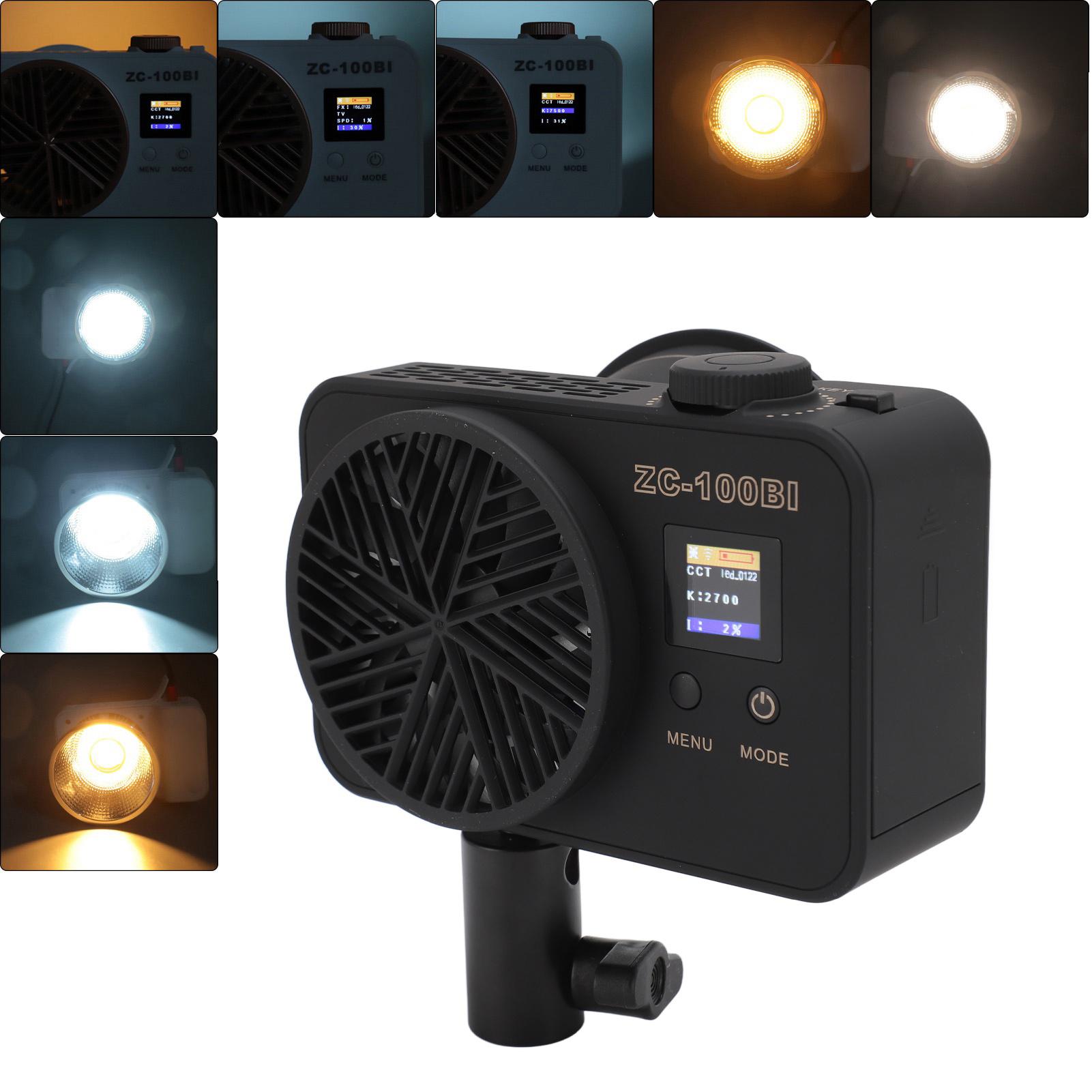 

100W Bicolor LED Video Light 2700 to 7500K Buty Fill Light for Interview Vlog Live Strm Studio Video Recording Photography ZC 100BI