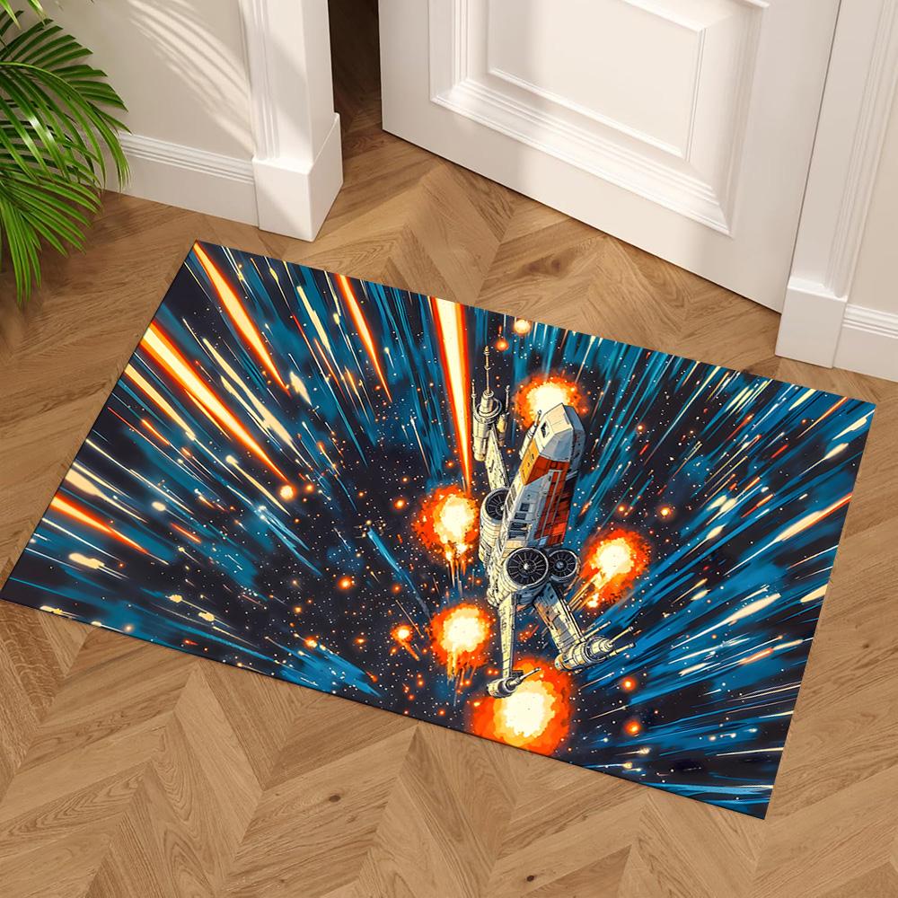 Star Wars Floor Mat Perfect for Bedrooms Balcony Living Rooms Kitchen Anti-slip Rug Anime Office Decor Gift for Festivals