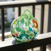 Cute Autumn Centerpiece Mini Hand Blown Glass Pumpkin Ornament, Collectible Thanksgiving Halloween Decoration Faux Crystal Hanging for Fall,