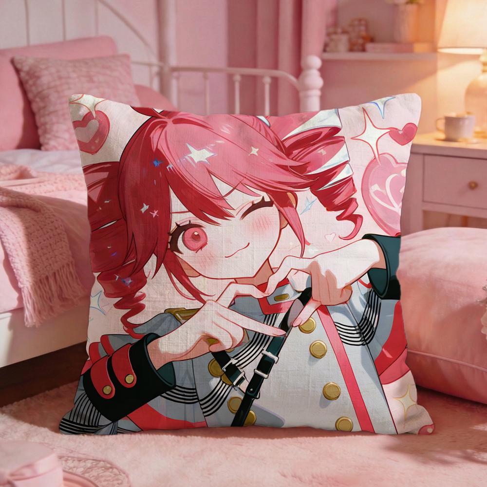TetoAnime Teto Cushion Cover Premium Comfort Reversible Pillow Cove Two In One Design For Any Room  Car Interior