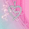 Mom Heart-shaped Pendant Necklace with Zircon Accents, Suitable for Elegant and Heartfelt Jewelry Gifts On Mother's Day and Thanksgiving
