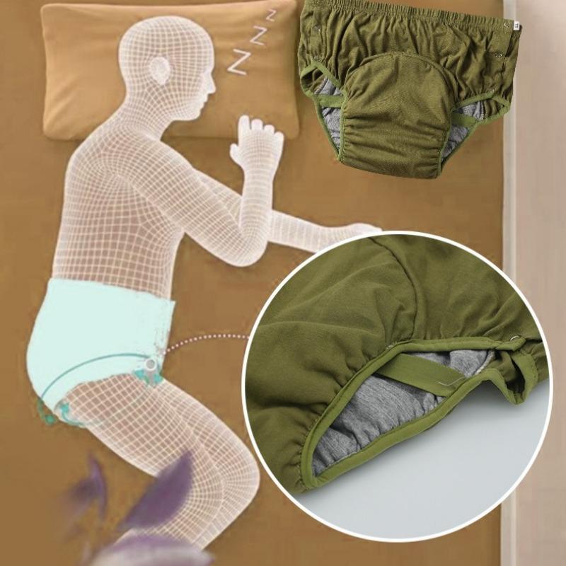 Reusable Leak-Proof Incontinence Underwear for Adults - Washable Cotton Blend Protective Briefs