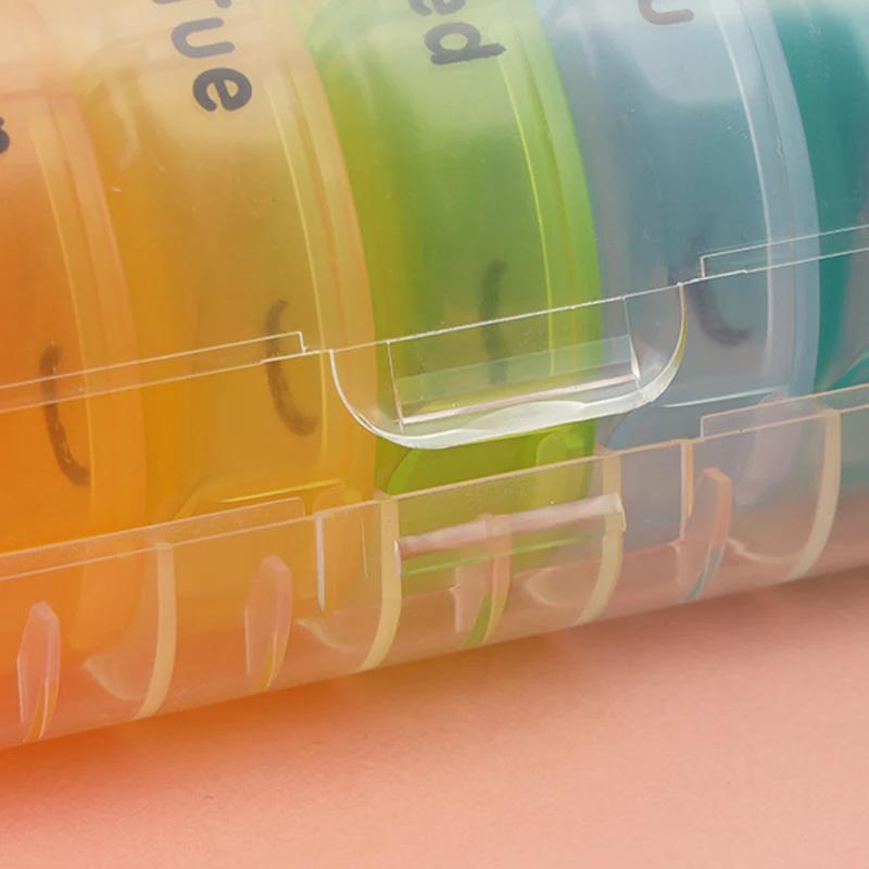 1PC Weekly Pill Organizer Tablet Containe with Waterproof Secret Compartments 7 Days Daily Pill Box for Medicine Drug Case