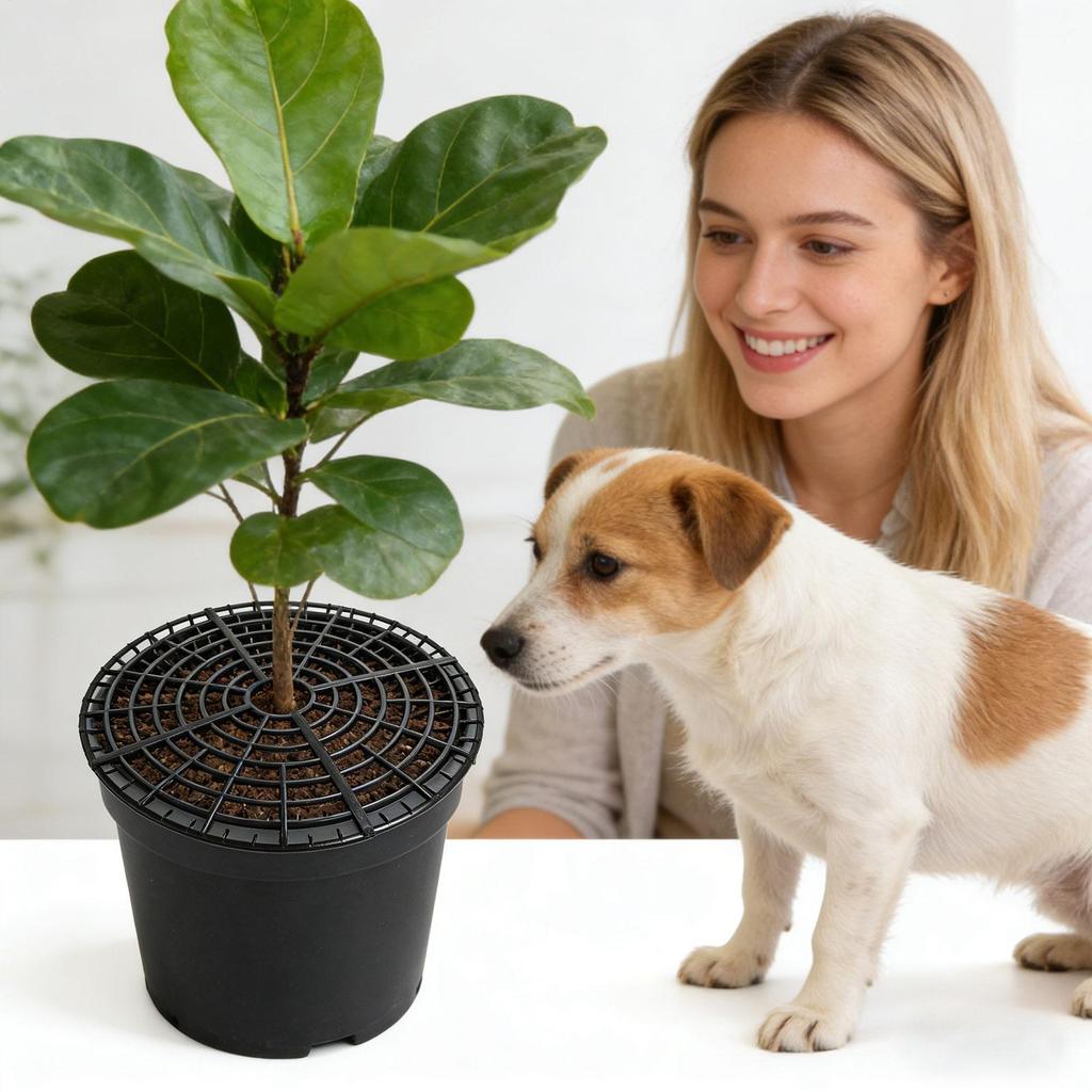 Plant Covers 4 Pieces 30x2cm Protective Cuttable Breathable Soil Cover For Indoor Plants For Outdoor Home Apartment Dorm Yard