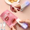 2 IN1 USB Chargable Mini Bag Sealer Heat Sealers With Cutter Knife Rechargeable Portable Sealer For Plastic Food Storage Kitchen