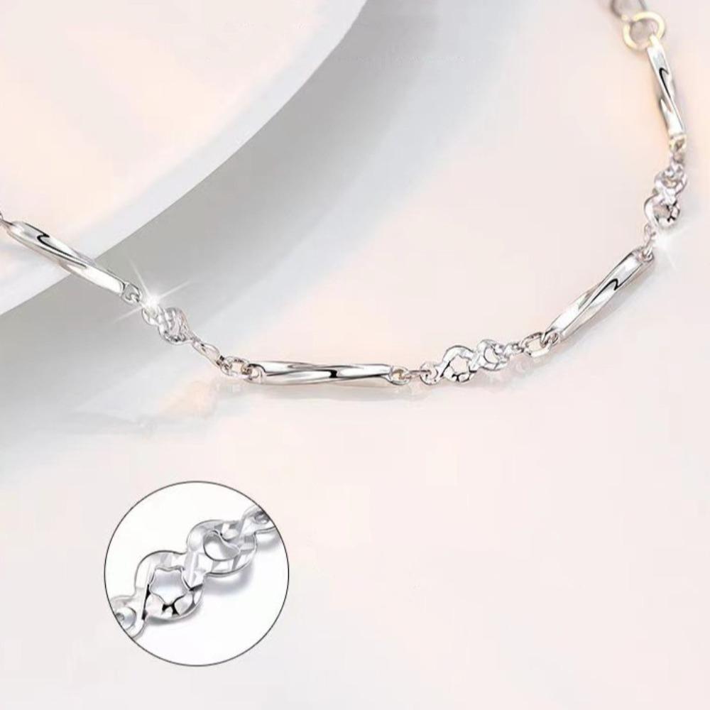 Valentine's Day Simple Thin Bracelet Flower Couple Bangle Temperament Lovers Bracelet  Girls