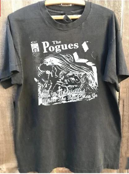 The Pogues Shirt The Pogues Band Charcoal Cotton Tshirt Unisex S5XL Unisex T-Shirt XL
