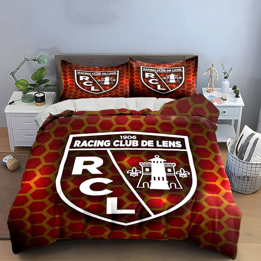 Racing Club de Lens Bedding Set Bedding Duvet Cover Set Duvet Cover Pillowcases (1 * Duvet Cover 2 * Pillowcases, without duvet insert)