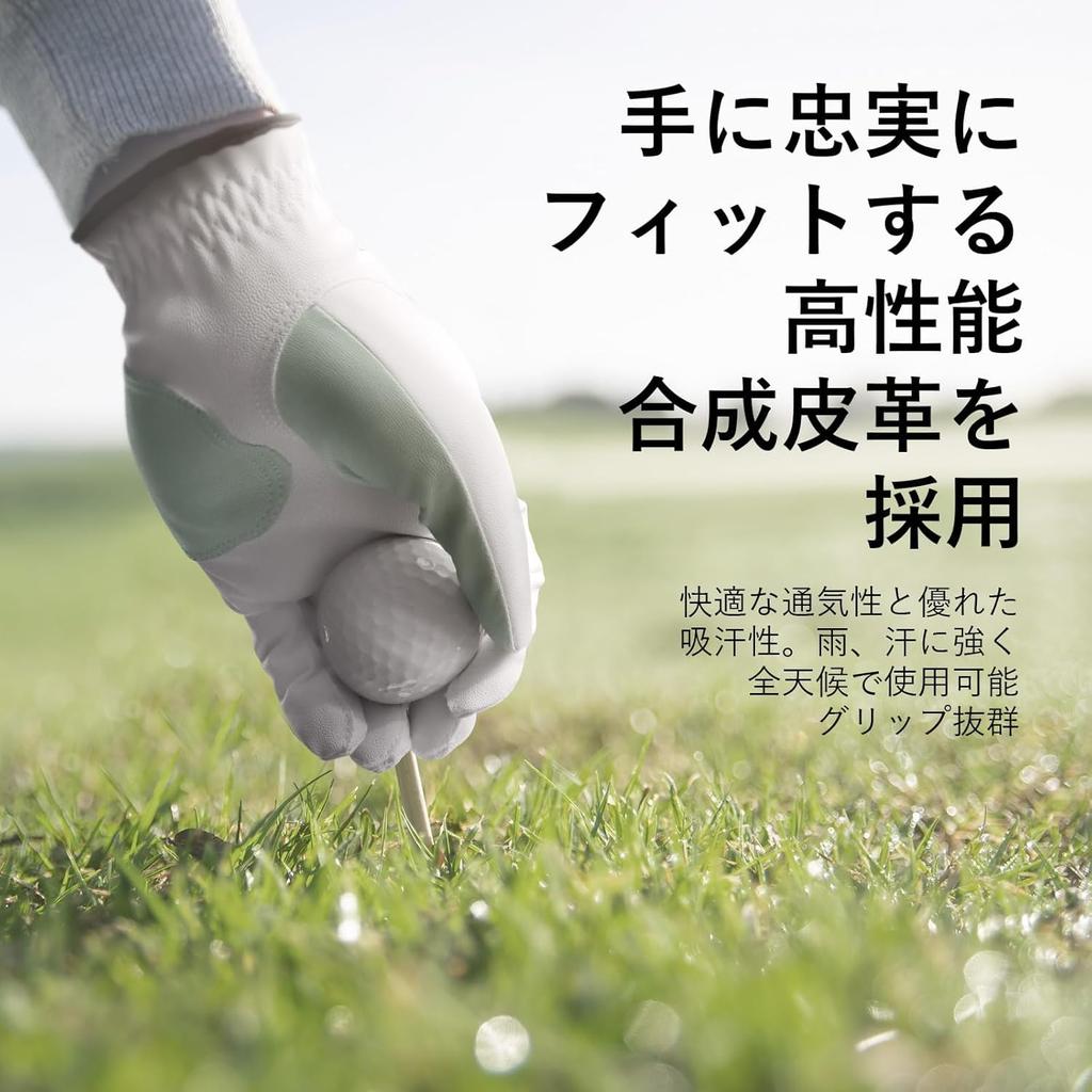 Golf gloves for men, combination of natural leather and synthetic