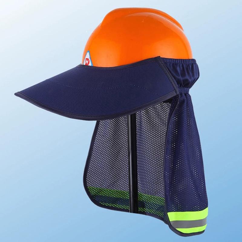 Reflekterande Mesh Reflekterande Keps Andningsbar Anti-Uv Strandhatt Nackskyddssjal Universell Solskyddshatt Säkerhetshjälmar