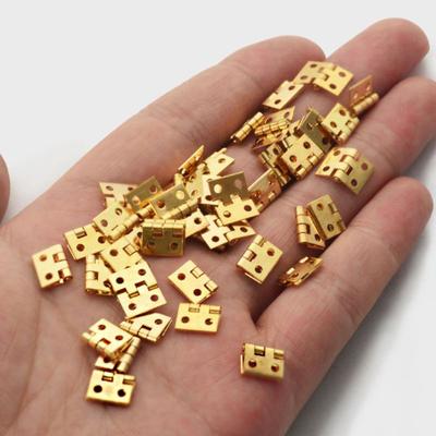 50 Peças 10*8mm Mini Dobradiça de Ângulo Invisível Miniatura para Armários Móveis Ferragens para Caixas de Joias Suporte DIY Armários Ferragens Domésticas