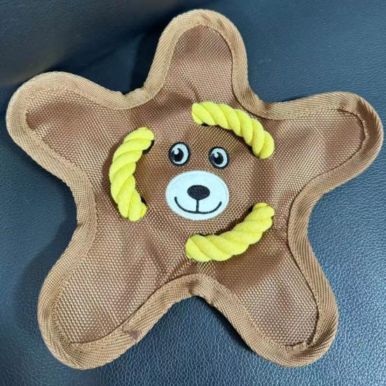 Disque Volant pour Chien en Forme d'Étoile Papier Froissé Squeaky Jouet Interactif pour Chien Jouet à Mâcher Robuste pour Chien pour Entraînement en Extérieur Rapporter Attraper Jouer