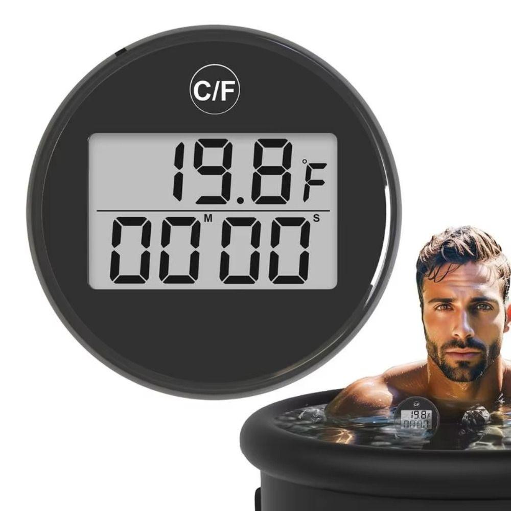 with Timer Water Temperature Gauge Waterproof Digital Thermometer Ice Bath Thermometer  Bathtub