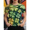 Beautiful Retro Colorful Creative 3D Printed Short Sleeved T-shirt Fashionable Comfortable Soft Breathable Large Loose Womens T-shirt
