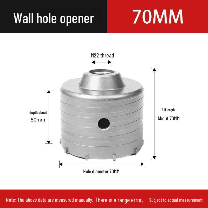 Electric Impact Drill Bit for Cement and Brick Walls - Dry Drilling Opener for Air Conditioner and Water Pipe Installations