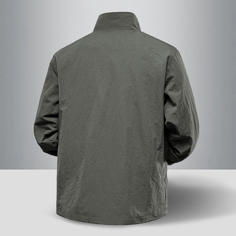 Men S Waterproof Stand Collar Work Jacket Casual Spring Autumn