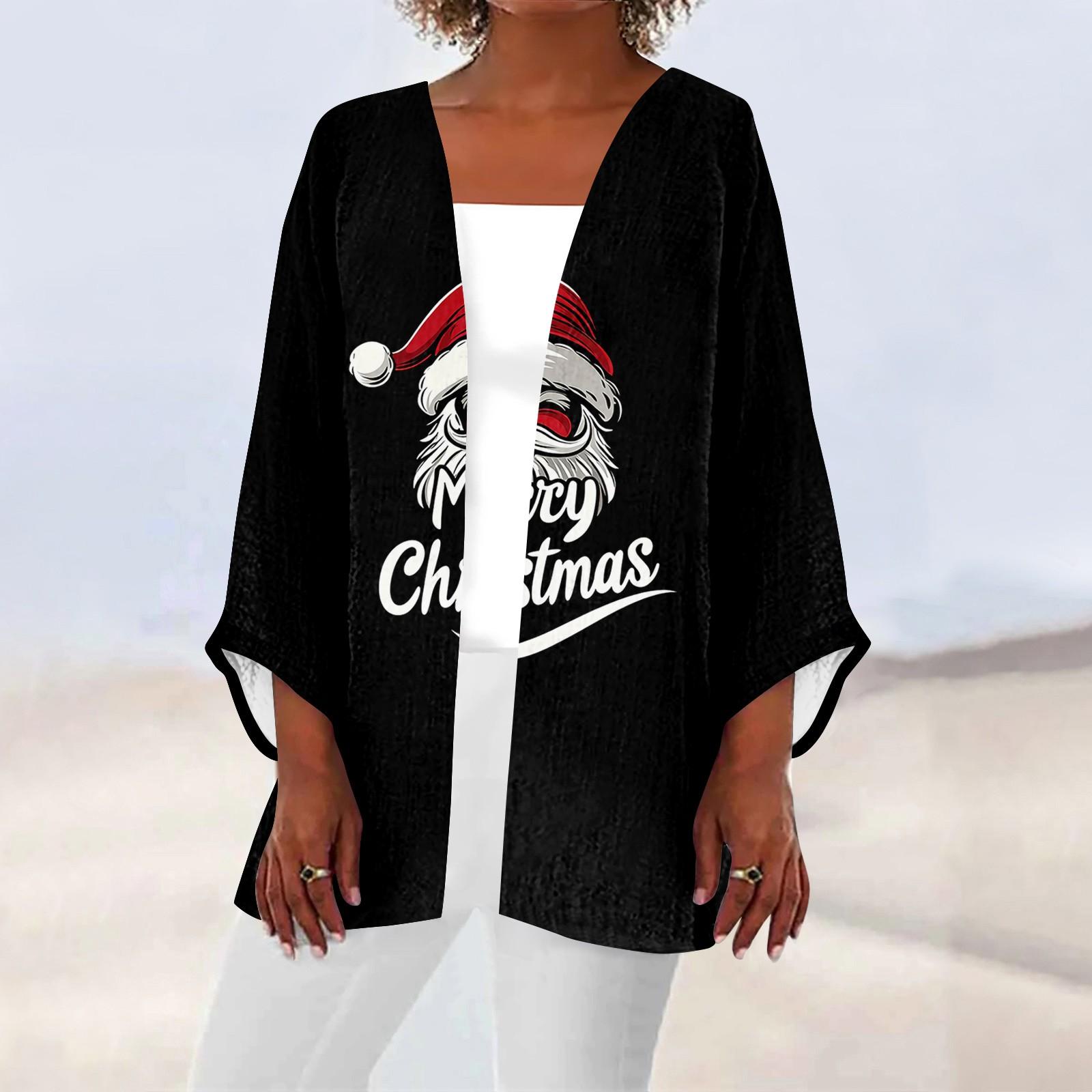 

Жіночий повсякденний модний легкий жакет середньої довжини з принтом XXXL