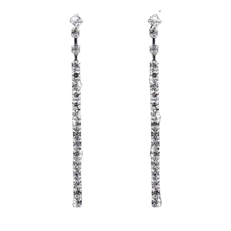 Girl Jewelry Elegant Square Full Diamond Trend Earrings Earrings Earrings