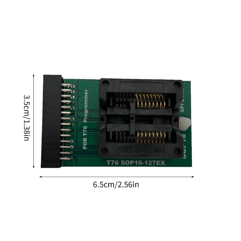 Fast Speed SOP16 Programming Adapter 300mil 1.27mm Spacing Optimized For 25 Series Chip And T76 Devices