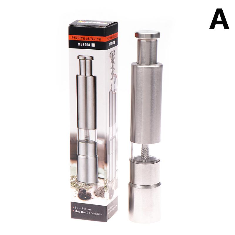 

Ручная мини-мельница из нержавеющей стали для специй, перца, крупной соли, мельница прессового типа, бутылка для свежемолотых приправ