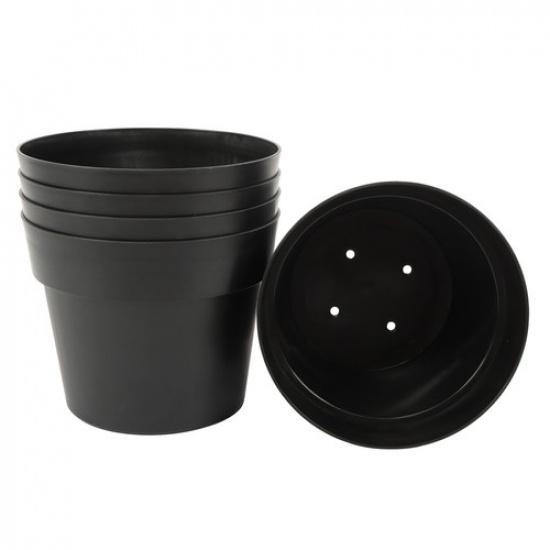 5 × 5 Gallon Pots For Plants 12 Inch Plastic Nursery Pots With Drainage Holes