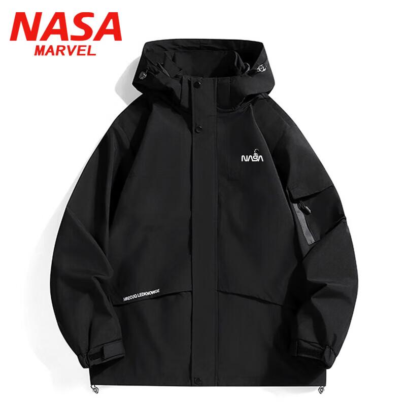 

NASA MARVEL Men s Hooded Outdoor Windbreaker Jacket 5XL