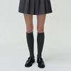 Heart Charm Wool Knee Socks - Charcoal