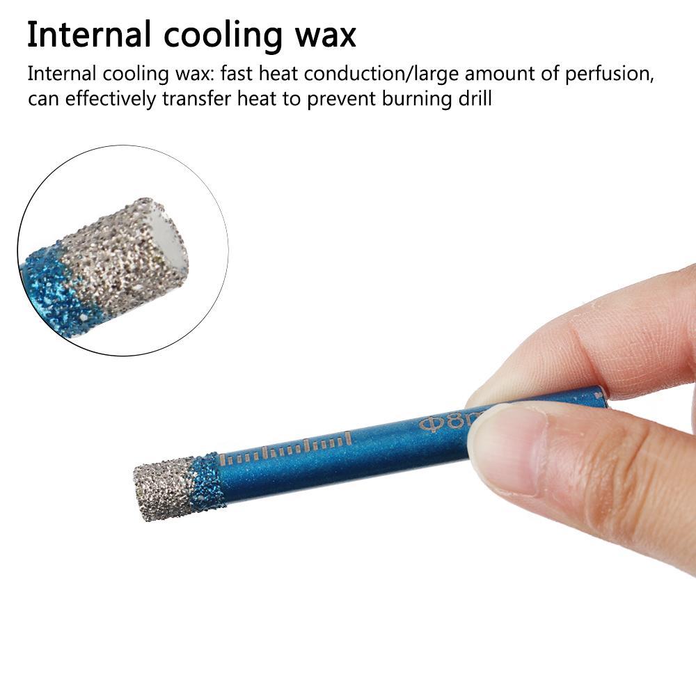 Öffnungsloch 5/6/8/10/12mm Gelöteter Trockenbohrer Sechskantschaftbohrer Für Marmor Ziegel Keramik Granit Glas Lochöffner