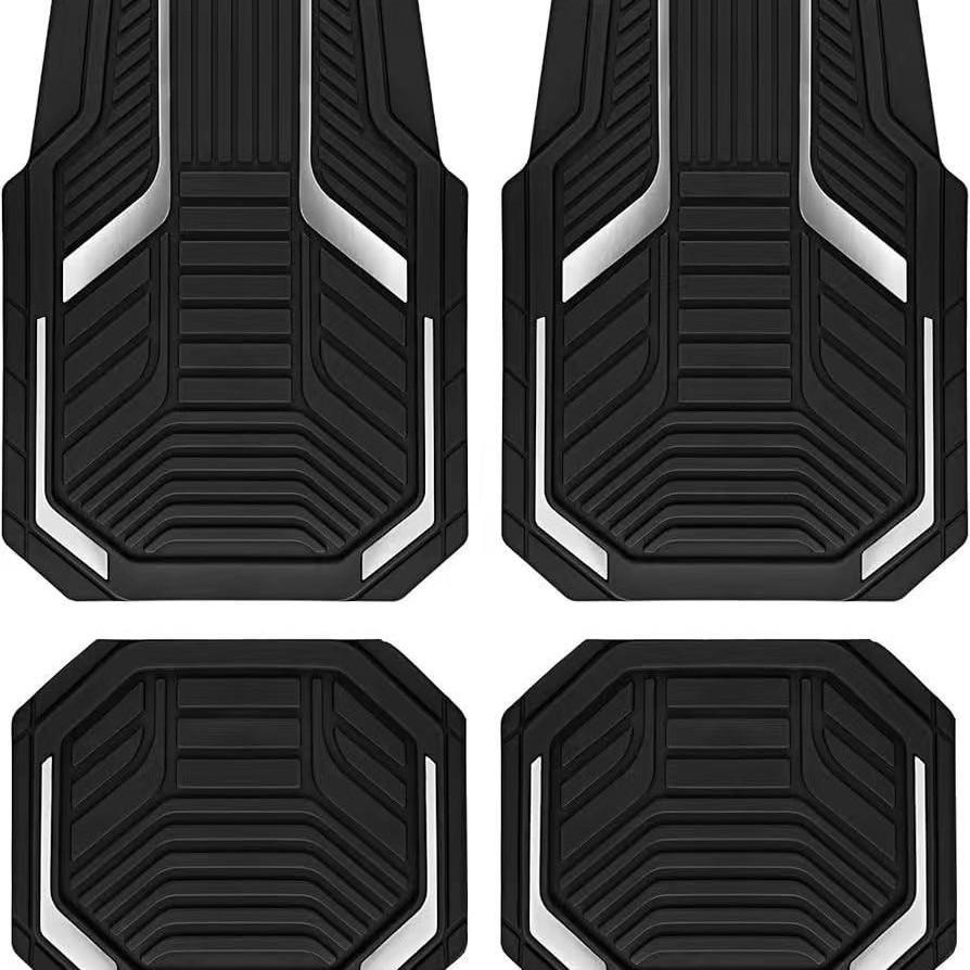 Crystal Velvet Non-Slip Car Floor Mats - Dirt & Wear-Resistant, Easy to Clean. 33x44cm (2-piece set)